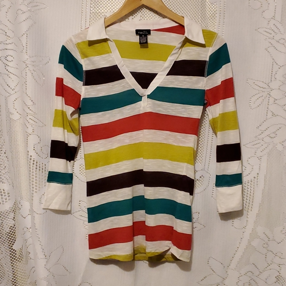 Rue 21 sheer striped top